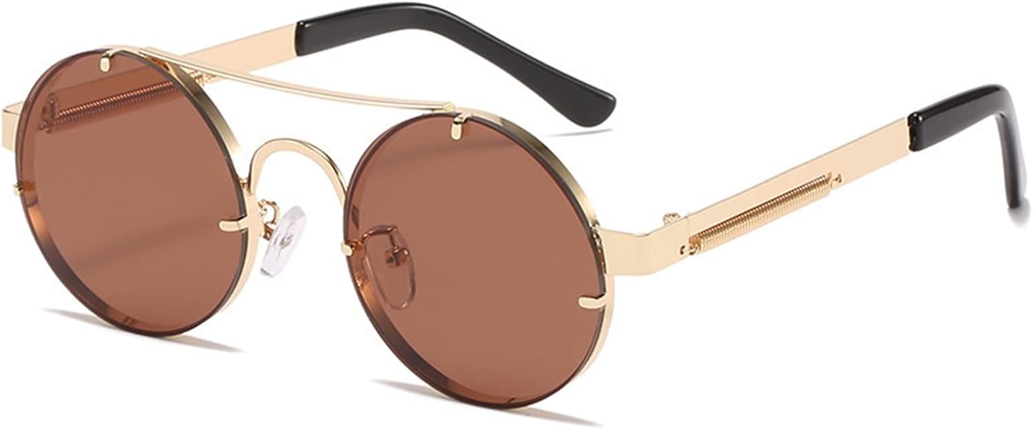 2026 Retro Punk Sunglasses for Men and For Women Outdoor Sunshade Decorative Beach Glasses (Color : B, Size : Medium)