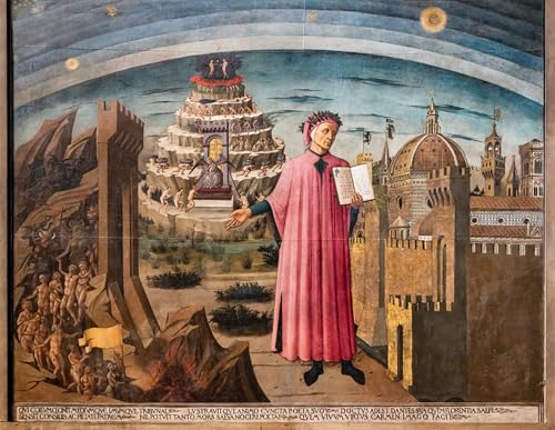 La Divine Comédie Affiche Moderne Tableau Salon Déco Murale Toile 60x90cm Domenico