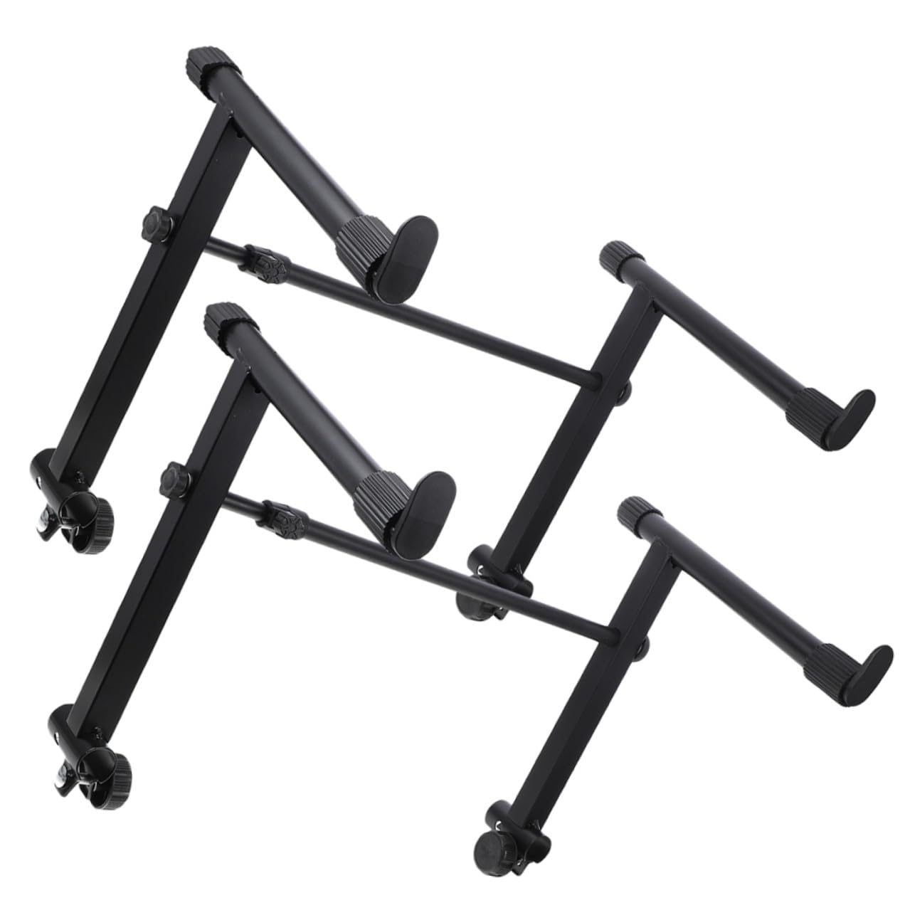Baluue 2 set Supporto Tastiera Rialzato per Pianoforti Digitali Stand e Antiscivolo Custodia Compatta per Musicisti Professionisti e Amatori