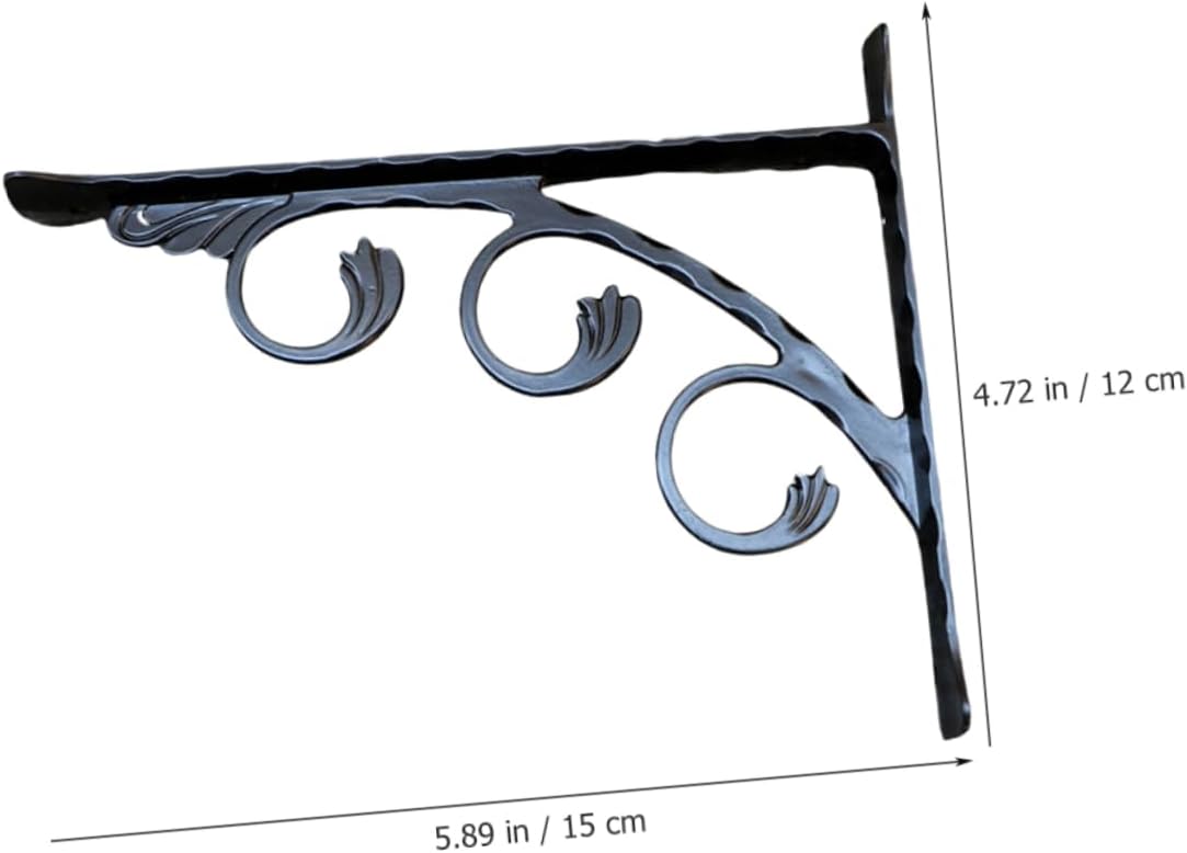 POPETPOP 5pcs Shelf Brackets Heavy Duty Floating Shelf Bracket Wall Mounted Storage Rack