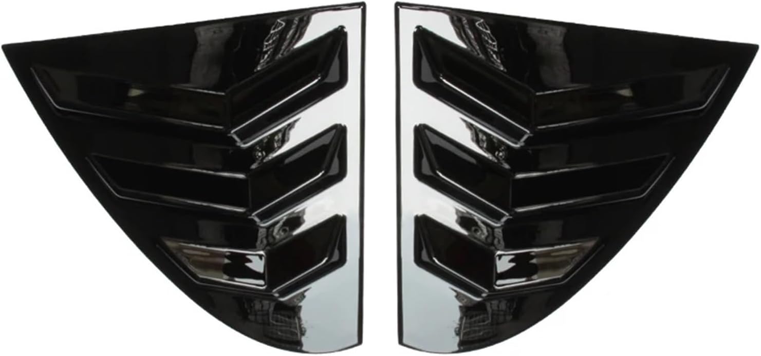 Compatible for Mercedes Benz C Class W206 C200 C220 C260 C300 2022 Window Triangle Shutters Frame Trim(Carbon Fibre) 1 Pair Car Rear Door Louver Cover Sticker (Gloss Black)