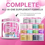 Creatine for Women | Creatine Monohydrate + BCAA Powder Myo-Inositol Collagen Biotin Hyaluronic Acid Folate L Glutamine Vitamin D3 Iron Zinc D-Chiro-Maca Digestion Shelf Builder by Clean Nutra - Image 2