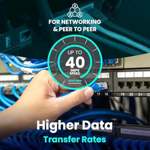 Image of CAT 8 Ethernet Cable, 6ft (4 Pack) Ultra High Speed 40Gbps 2000MHz 30AWG CAT8 Cable LAN Internet Network Cord with Metal Plated RJ45 Connector for Gaming,Router,Modems,PC(6ft /4 Pack) (GS4PC8-02-Dark)