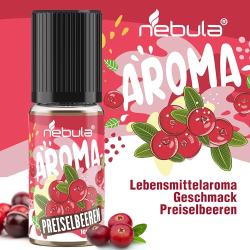 Nebula | ROTE FRÜCHTE - 3x10mil Lebensmittelaromen mit Kirsch, Erdbeer und Preiselbeergeschmack | Extrakte - Hohe Qualität