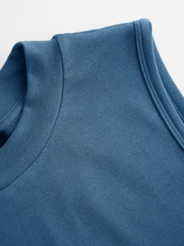Image of CIDER Womens Tank Tops Sleeveless High Neck Ruched Crop Tops Going Out Casual Basic Ribbed Shirt Summer Fashion Clothing