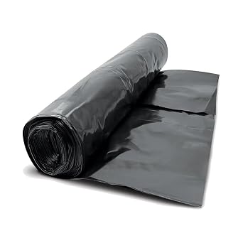 Silver Star Damp Proof Membrane, 500 x 100 cm, 1200 Gauge Polythene Sheet, Mineral Material, Rectangular, BS EN 13707 Certified Black, 25m x 4m