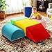TOLEAD Large Baby Climbing Blocks – 6 Pcs Climbing Toys for Toddlers - Ultra High Density Soft Foam Play Gym Equipment Easy Wash for Indoor Nursery, Classic (Classic, 6-Piece)