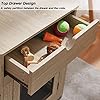 Ylovecl-Wooden-Dog-Crate-with-Storage-Drawer-with-Tray-Support-WiredWireless-Charging-Dog-Crate-Furniture-for-Small-Dog-Kennel-Indoor-Dog-Crate-End-Table-with-Drawer-Dog-Crate-Nightstand Dog Crate End Table with Drawer