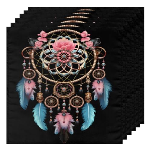 Servilletas de Tela Boho Dreamcatcher Set x6 50.5 x 50.5 cm miniatura 1