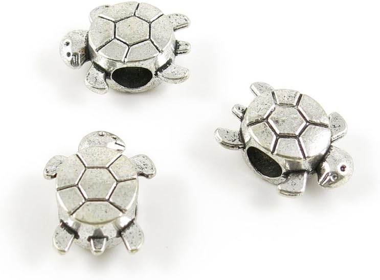 Wholesale Supplies Ancient Silver Fashion Jewelry Making Charms Findings W-13735 Sea Turtle Bead Pendant Craft DIY Vintage Alloys Necklace Bulk Supply Accessoires
