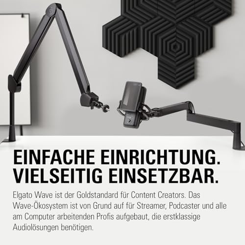 Elgato Wave:3 - Professionelles USB-Kondensatormikrofon für Streaming, Podcasts, Gaming und Homeoffice, gratis Mixing-Software, Soundeffekt-Plugins, Anti-Verzerrung, Plug & Play, für Mac - PC