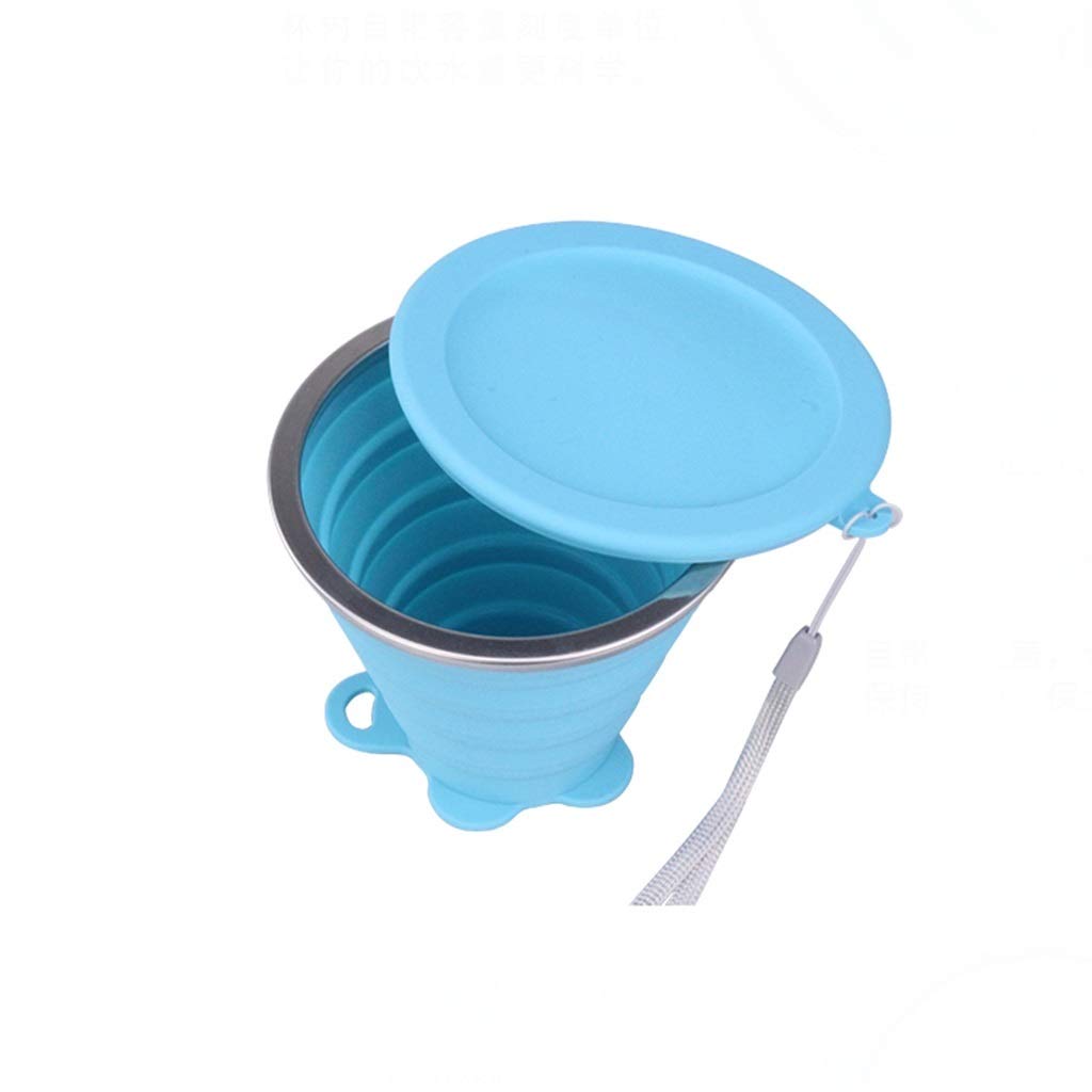 Faltbarer Campingbecher, Mehrzweck Outdoor-Reisen Mundspülbecher Tragbar Mini (6 Farben)