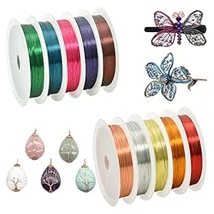 10 Rolls 26 Gauge Colorful Jewelry Wire Craft Wire for Beading & Jewelry Making Supplies