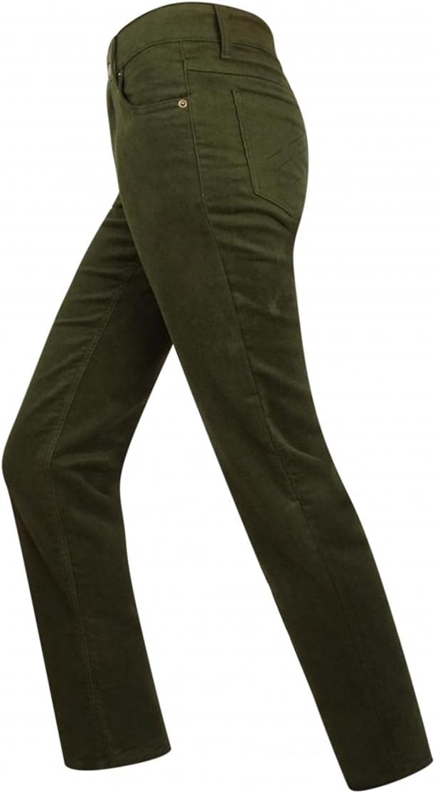 Hoggs of Fife Catrine Ladies Stretch Moleskin Jeans Forest Green 12 Reg