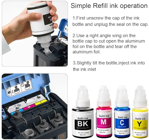 Image of Ink Set GI-790 Compatible with Canon G1000, G1010, G1100, G2000, G2002, G2010, G2012, G2100, G3000, G3010, G3012, G3100, G4000, G4010 (CN - 790 Set)