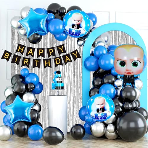 Party Propz Baby Boss Theme Birthday Decorations - 55 Pcs Boss Baby ...