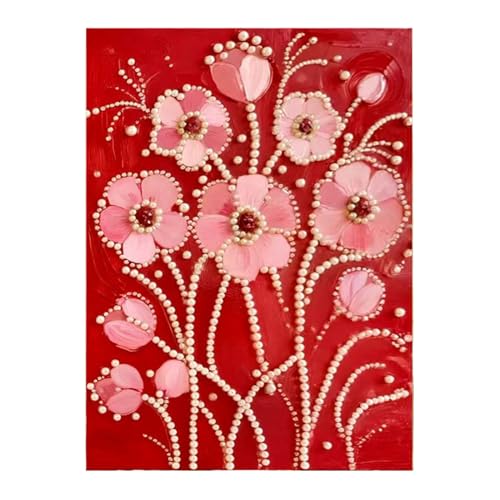 Kit d'art de perles fleur DIY peinture strass décoration murale