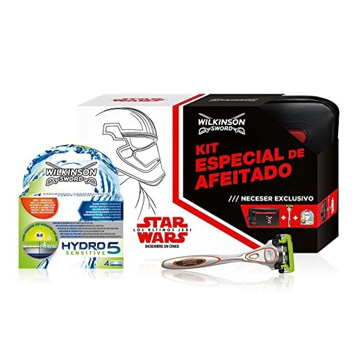 Wilkinson Sword Hydro 5 Star Wars - Kit Especial de Afeitado con Máquina Hydro 5 + 4 Recambios de Cuchillas + Neceser Exclusivo de la película