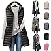 HHMY Leichte Daunenweste - Leichte Steppweste Mit Kapuze Schlanke Weste Jacke Packbare Winter Steppmantel Ärmellose Kapuzenweste Tragbare Steppjacke, Mittellange, Winddichte