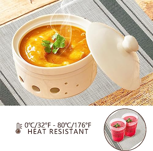 WUBAYI Placemats, Set of 6 Table Mats Heat Resistant Stain Resistant Non-Slip Woven Vinyl Insulation Placemats, Washable Durable Elegant Table Mats for Kitchen Dinning Restaurant(Beige Grey)