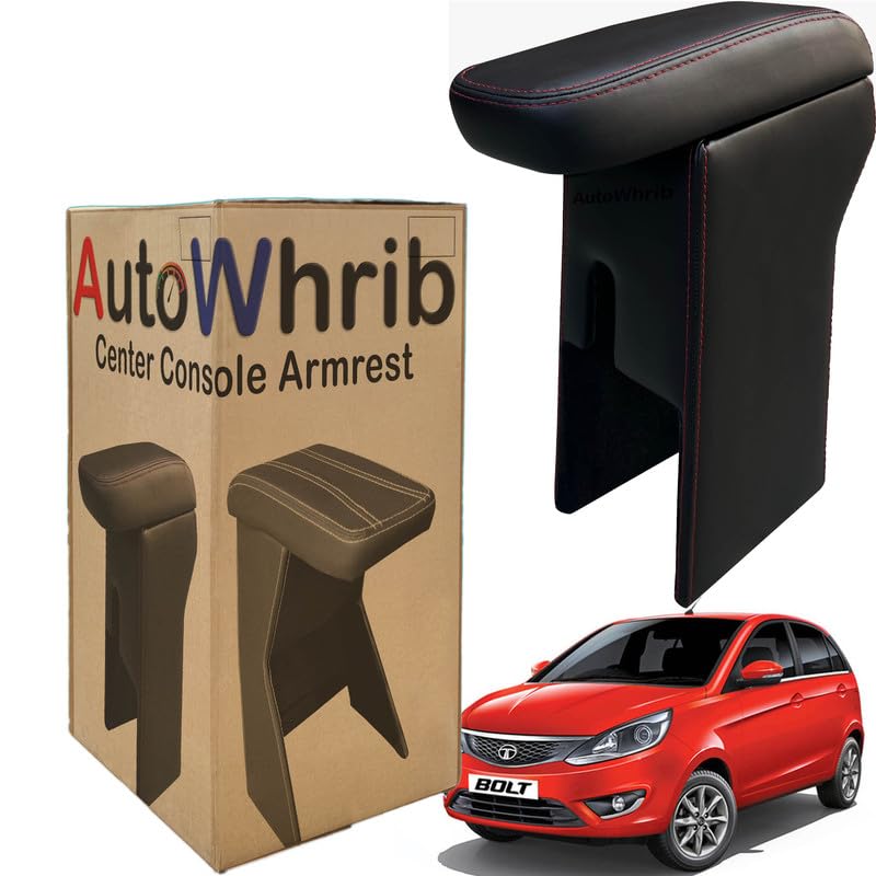 Image of Car Arm Rest For Bolt Armrest with Storage Box & Soft Cushion Pad, Luxury Arm Rest, Black Colour