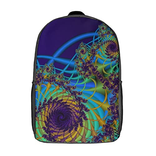 Sac à dos personnalisé pour enfants et adultes à motif Fractal 3D