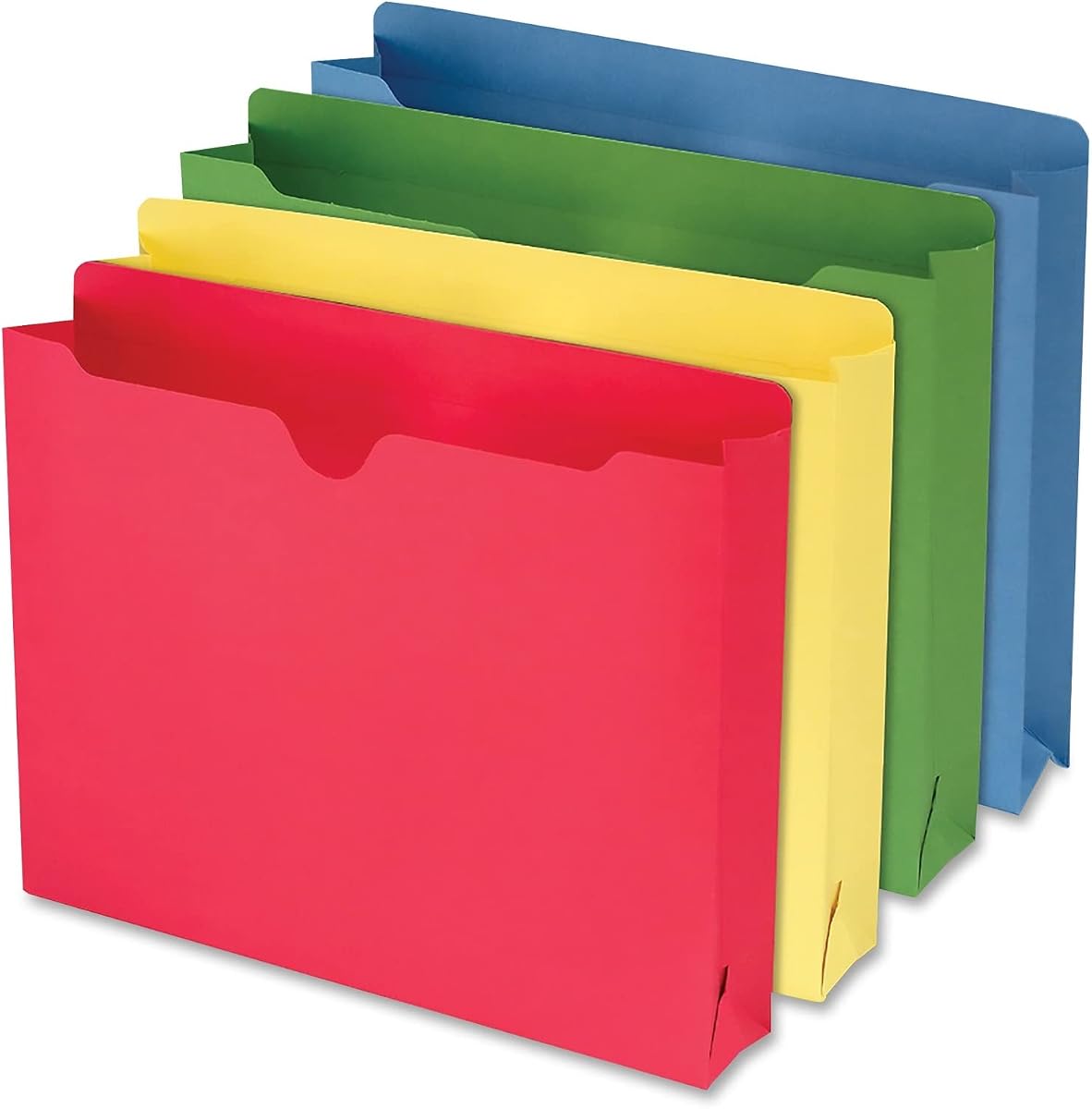 Smead File Jackets Tamaño de Carta para Carpetas de Archivo, Pestaña Recortada Reforzada, Expansión de 2", Tamaño de Carta, Colores Surtidos, 10 Por Paquete (75688)