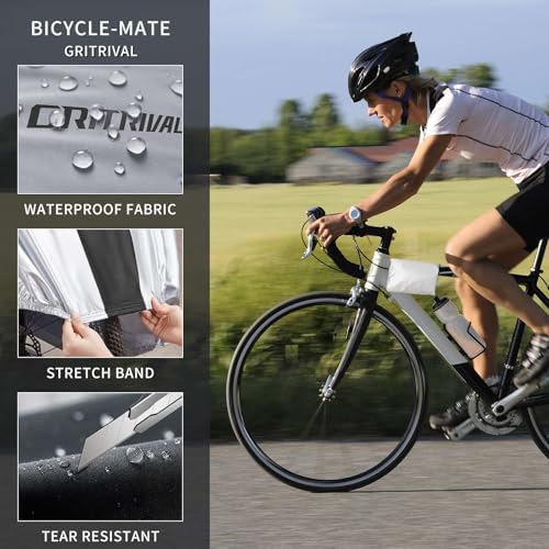 GRITRIVAL Bike Covers Outdoor Storage Waterproof It has Three Colors and Two Sizes The Bicycle Cover is Equipped with a Bike Rack Chain Lock