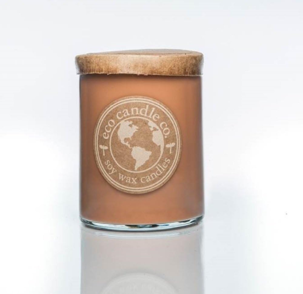 Eco Candle 16oz Recycled Glass Tumbler - PUMPKIN LATTE 100% USA Made Scented Soy Candles; Orange, Great Long Lasting Scent