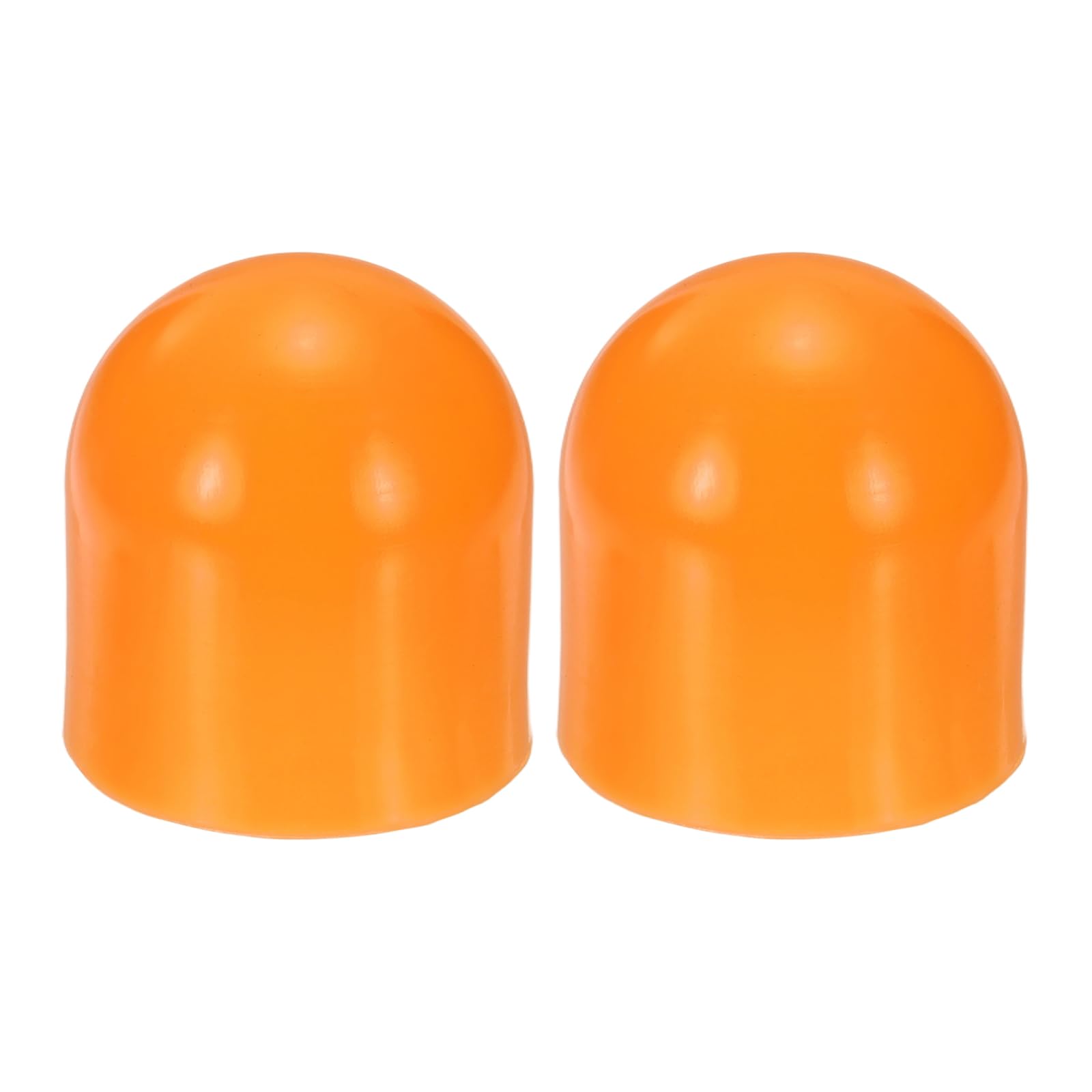 sourcing map 2 Pcs Flashlight Diffuser Caps, 43mm ID x 50mm Height Flexible Silicone End Caps, Screw Thread Protector Covers for 44-46mm Torch LED Lights Furniture Tubing Bolt, Orange