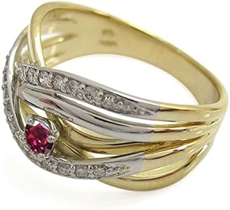 Amazon | [プレジュール]ラインリング ルビー 指輪 K18 プラチナ pt900