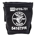 Klein Tools 5416TFR Bolt Bag, Flame Resistant Canvas Bag for Bolt Storage with Double Bottom and Tunnel Loop, 9-Inch