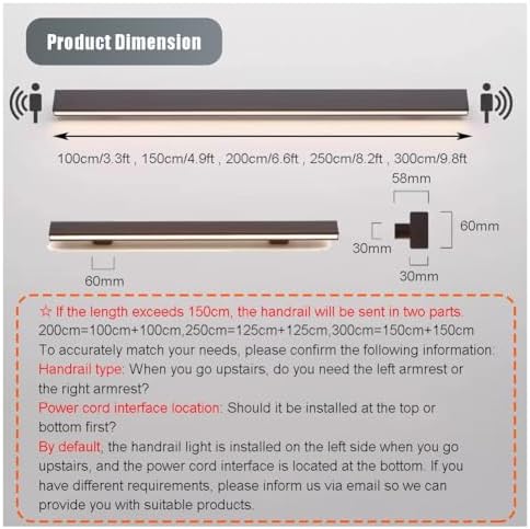 LED Motion Sensor Light Kit - 6.6ft Wall Mounted Lights for Indoor Stairs, Porch & Entrance - Bright White Illumination for Safety & Visibility