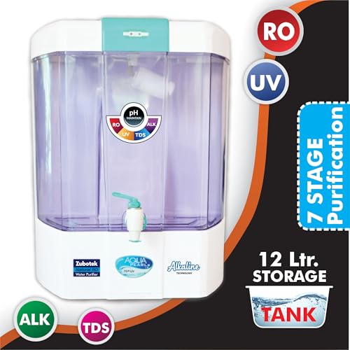 Image of Aqua Pearl RO Water Purifier Bio Alkaline Minerals | 12L RO+UV+Bio-Alkaline +TDS Control+UV Purified Water with Goodness of RO Water Purifie | 8 Stage Purification | 20 LPH | 1-Year Warrantya