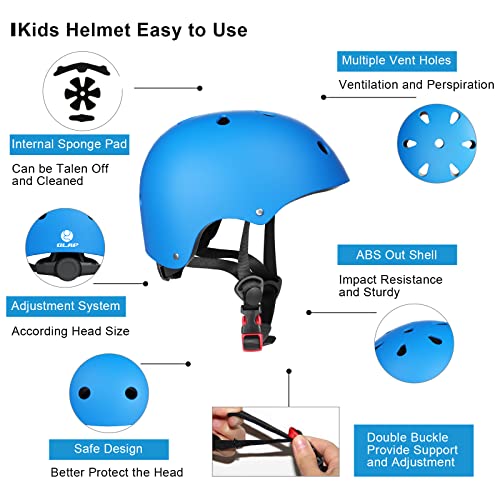 Glaf Bike Helmet Adult Bike Helmet For Men Women Bicycle Helmet Multi-Sport Helmet Adjustable Skateboard Cycling Helmet Lightweight Classic Commuter Bike Skate Helmet 3 Size (Blue, Large) #TOP2