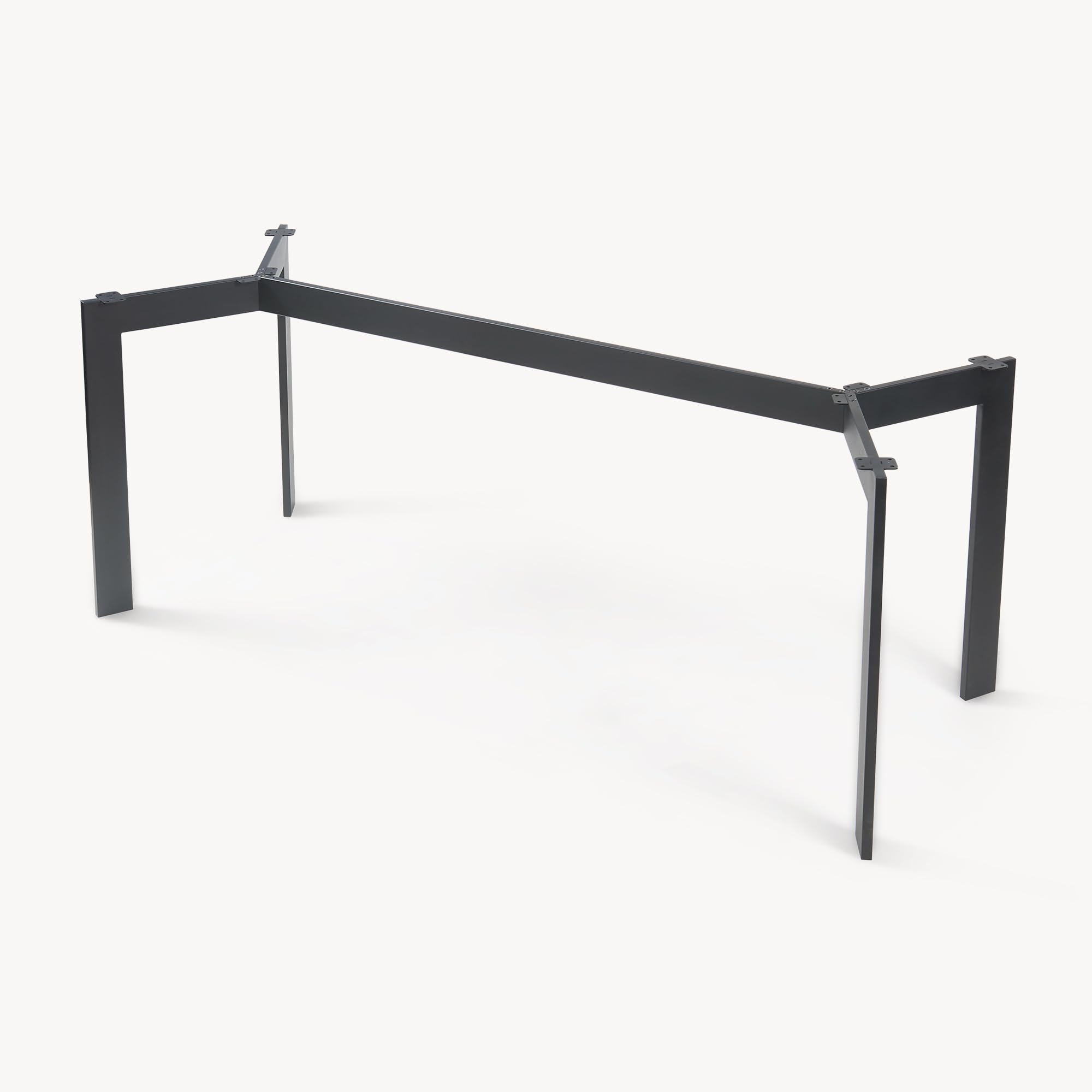 [en.casa] Telaio per Mobili 'Fai da Te' in Acciaio Struttura a 4 Gambe per Tavolo da Pranzo Scrivania Base per Banco da Lavoro 140 x 70 x 72 cm - Nero