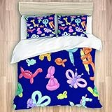 LISNIANY Bedding Juego Funda Edredón,Globo Animales Dibujos