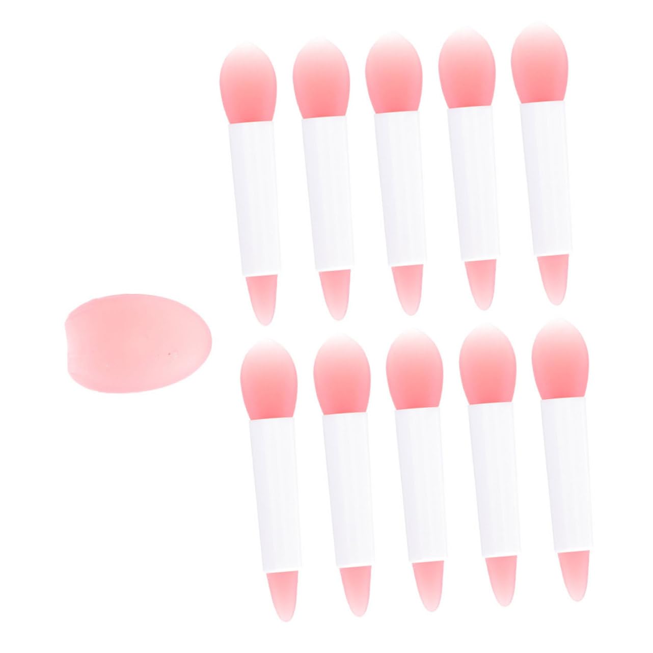 FRCOLOR Gentle Silicone Lip Brush Set 11pc Makeup Applicators Enhance Lip Makeup Tool