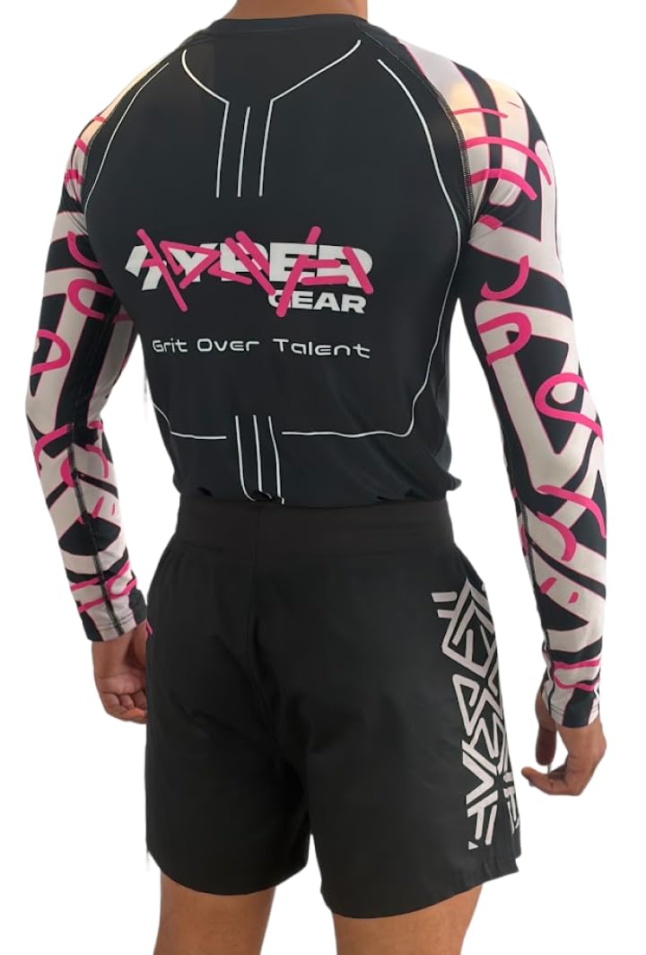 HYPER GEAR Neon Maze Blitz Compression T-Shirt | BJJ Rashguard T-Shirt | Unisex | Athletic Fit | Kickboxing | MMA-picture-20