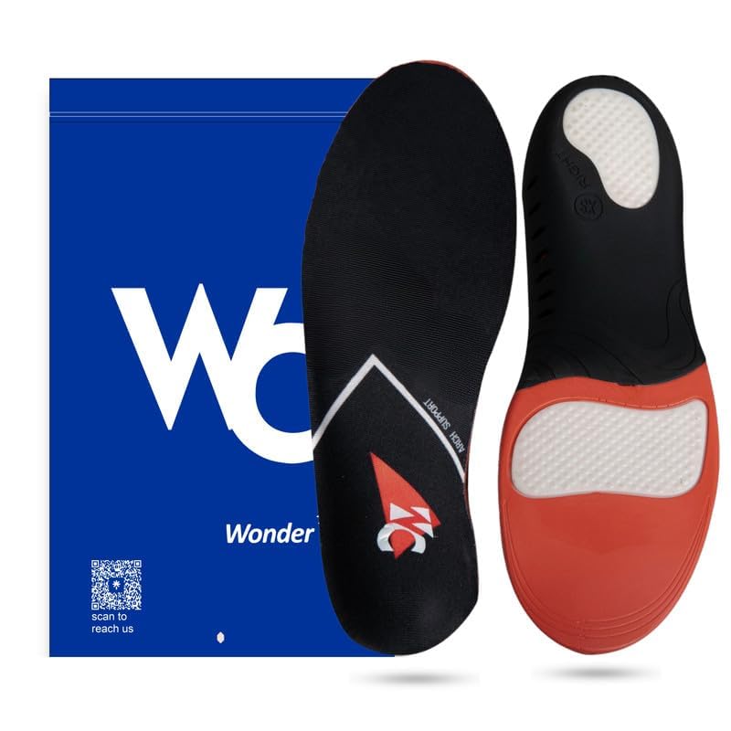 Image of Wonder Care Triple Gel Extra Soft Insole for Shoes Men and Women, Trimmable Arch Support Insoles, Orthopedic Insole for Flat Feet, Breathable Extra Comfort Shock Absorption Sole (Size 6-8.5 UK)