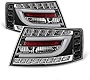 ACANII - For [Factory LED Tail Light Model] 2005-2008 Audi A6 S6 C6 Black LED Tube Tail Lights Lamps Left+Right