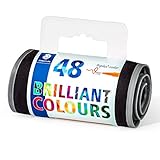 Incluye: funda enrollable con 48 plumones de colores brillantes surtidos, de 1 mm de ancho.