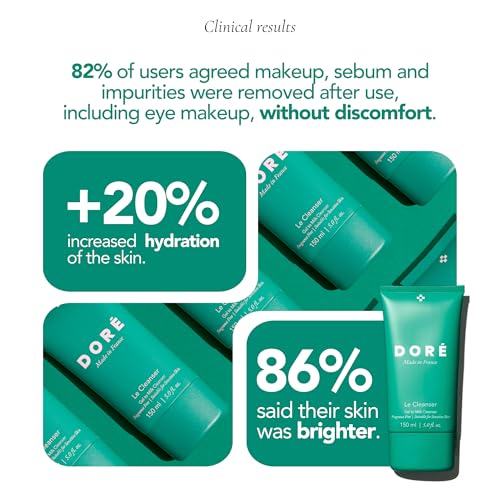 Image of Dore - Le Cleanser Gel to Milk Daily Face Cleanser | Gentle Hydrating Cleaner for Dry & Sensitive Skin | Makeup Remover for Women & Men for Face (5 fl oz | 150 ml)
