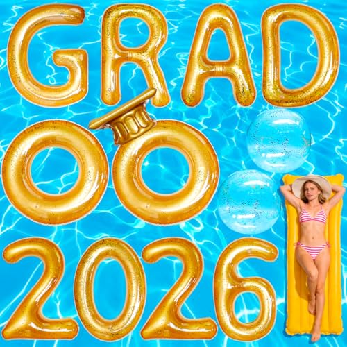 Ballons de plage et lettres de piscine pour diplômés adultes