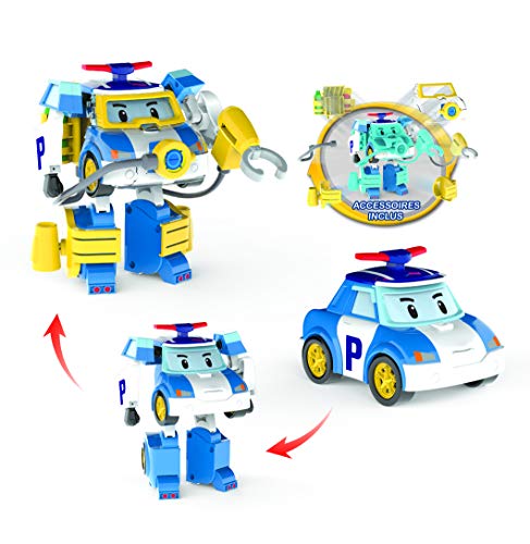 Robocar Poli - Transformable Action Pack Poli 3 en 1 avec Accessoires - Plongeur, Robot ou Véhicule - 10 cm - Jouet Maternelle