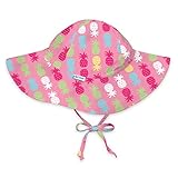 i play. Baby Girls' Brim Sun Protection Hat, Pink Multi Pineapple, 0-6 Months