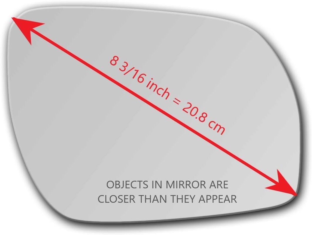 New Replacement Mirror Glass with FULL SIZE ADHESIVE for 03-07 Nissan Murano Passenger Side View Right RH