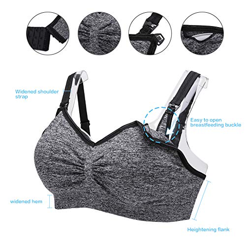 image for INTLMATE Nursing Bra Womens Seamless Sleep 3-Pack Bra Breastfeeding Ma