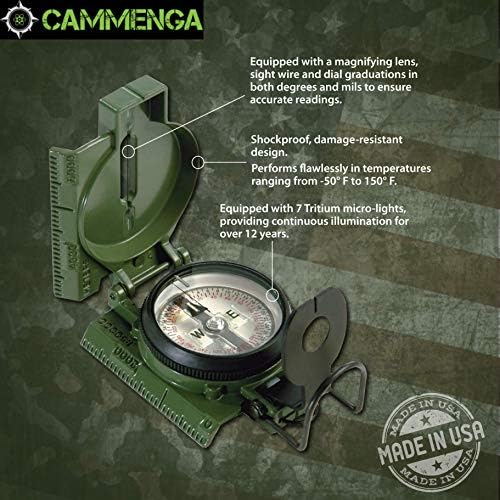 Cammenga Lensatic Tritium Official US Military 417 Compass (Model