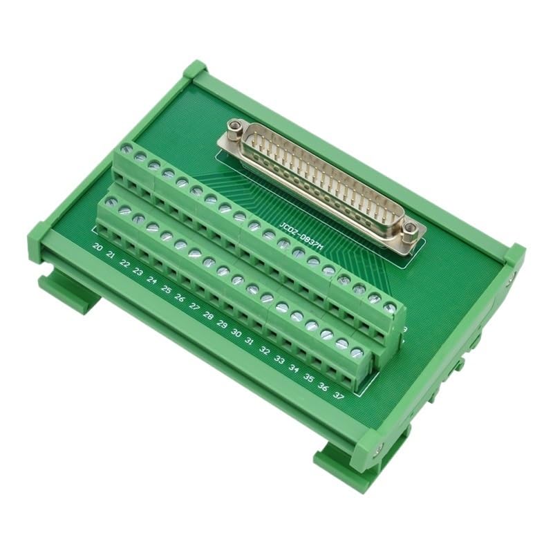 DB37green Relay Terminal Block Industrial Control Module DIN Rail Mounted Adapter Plate Screw Type Terminal Block Connector(SM-DB37F-G7)